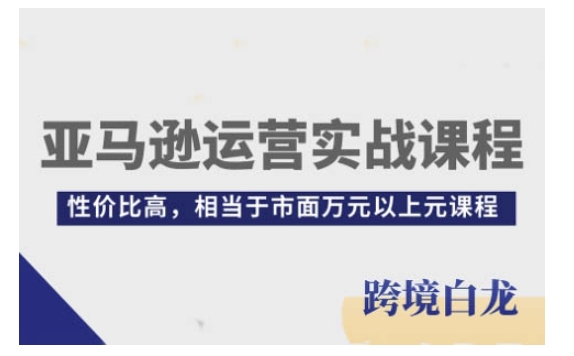 亚马逊运营实战课程，亚马逊从入门到精通，性价比高，相当于市面万元以上元课程-E网资源