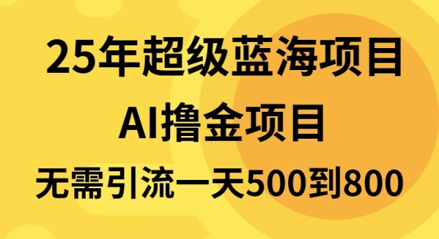 25年超级蓝海项目一天800+，半搬砖项目，不需要引流-E网资源