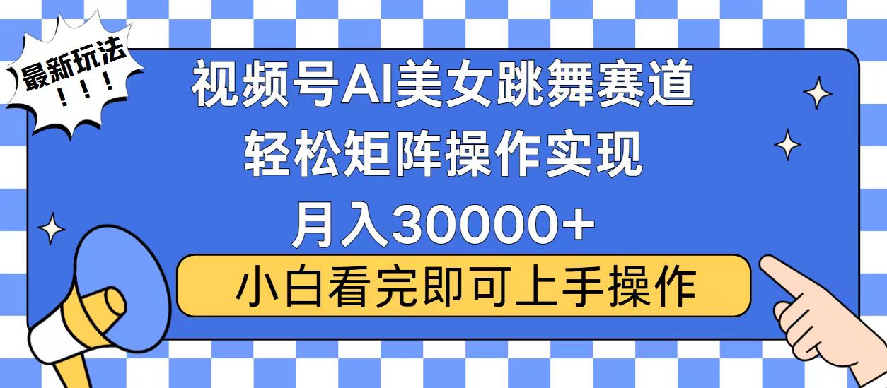 视频号蓝海赛道玩法，当天起号，拉爆流量收益，小白也能轻松月入30000+-E网资源