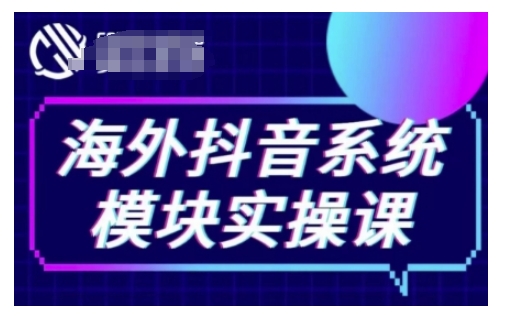 海外抖音Tiktok系统模块实操课，TK短视频带货，TK直播带货，TK小店端实操等-E网资源