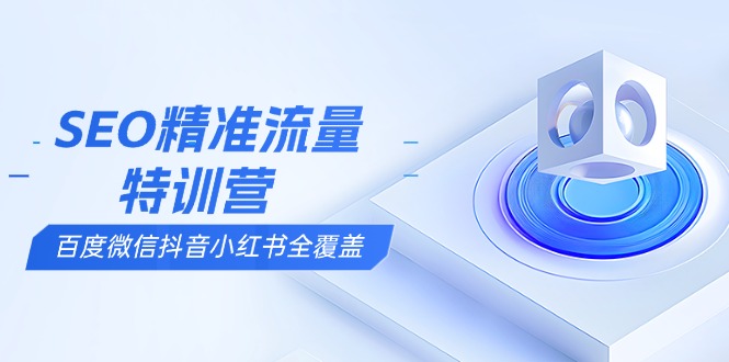 SEO精准流量特训营，百度微信抖音小红书全覆盖，带你搞懂搜索优化核心技巧-E网资源