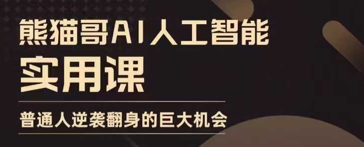 AI人工智能实用课，实在实用实战，普通人逆袭翻身的巨大机会-E网资源