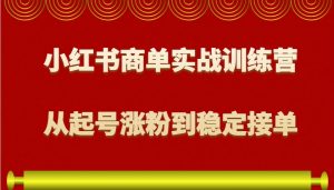 小红书商单实战训练营，从0到1教你如何变现，从起号涨粉到稳定接单，适合新手-E网资源