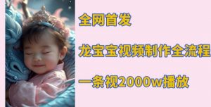 全网首发，龙宝宝视频制作教程，一条视频2000w播放-E网资源