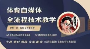 体育自媒体创作全流程讲解，百万大V带你全流程学习体育自媒体短视频文案创作、视频制作和账号运营-E网资源
