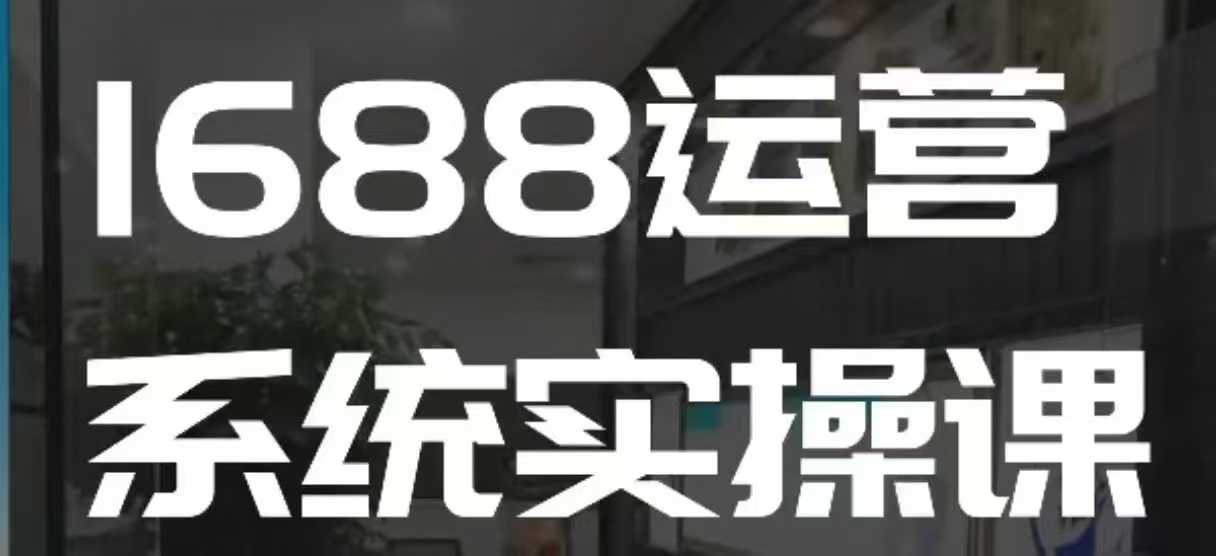 1688高阶运营系统实操课,快速掌握1688店铺运营的核心玩法-E网资源