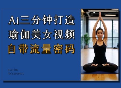 Ai3分钟打造瑜伽美女视频，自带流量密码-E网资源