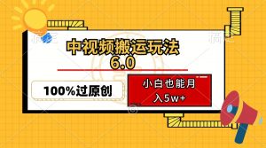 中视频搬运玩法6.0，利用软件双重去重，100%过原创，小白也能月入5w+-E网资源
