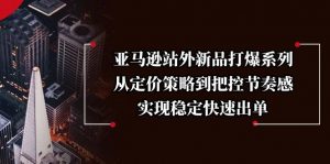 亚马逊站外新品打爆系列，从定价策略到把控节奏感，实现稳定快速出单-E网资源