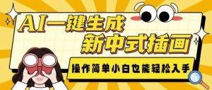 AI一键生成新中式插画， 操作简单，小白也能轻松入手-E网资源