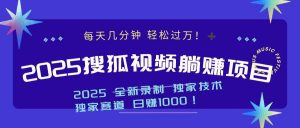 2025最新看视频躺赚项目：每天几分钟，轻松月入过万-E网资源