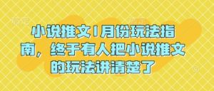 小说推文1月份玩法指南，终于有人把小说推文的玩法讲清楚了!-E网资源