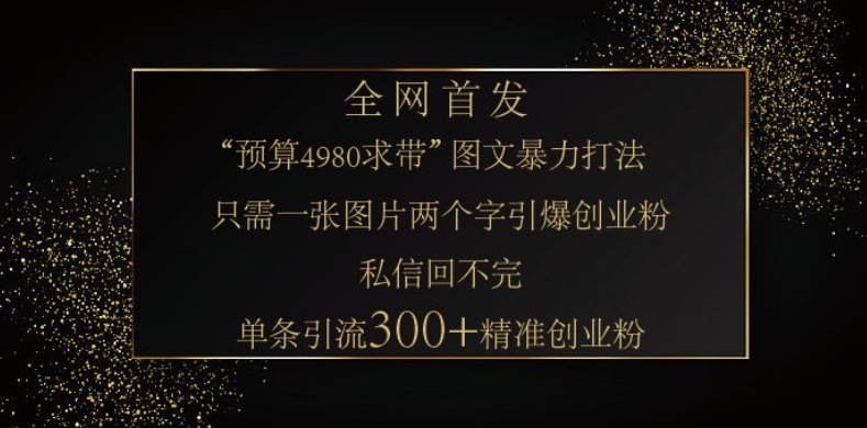 小红书神奇图片引流法,只需一张图,就能单条笔记凭借此方法,轻松引流 300 + 精准创业粉-E网资源