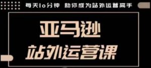聪明的跨境人都在学的亚马逊站外运营课,每天10分钟,手把手教你成为站外运营高手-E网资源