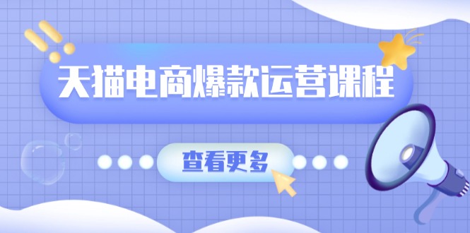 天猫电商爆款运营课程，爆款卖点提炼与流量实操，多套模型全面学习-E网资源
