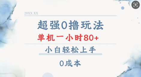 超强0撸玩法 录录数据 单机 一小时轻松80+ 小白轻松上手 简单0成本【仅揭秘】-E网资源