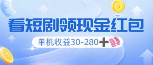 看短剧领收益，单机收益30-280+，可矩阵可多开，实现看剧收益双不误-E网资源