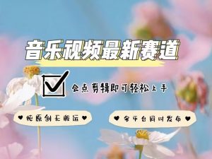 音乐视频赛道最新玩法，纯原创不违规，可所有平台同时发布，会点剪辑即可轻松拿捏-E网资源
