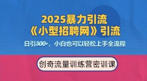 2025最新暴力引流方法，招聘平台一天引流300+，日变现多张，专业人士力荐-E网资源