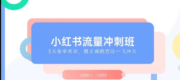 小红书流量冲刺班2025，最懂小红书的女人，快速教你2025年入局小红书-E网资源