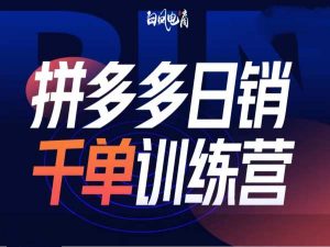 拼多多日销千单训练营第32期，2025开年变化和最新玩法-E网资源