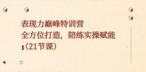 表现力巅峰特训营，全方位打造，陪练实操赋能（21节课）-E网资源