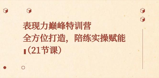 表现力巅峰特训营，全方位打造，陪练实操赋能（21节课）-E网资源