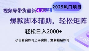 视频号带货最新4.0玩法，作品制作简单，当天起号，复制粘贴，轻松矩阵...-E网资源