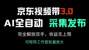 京东视频带货3.0，Ai全自动采集＋自动发布，完全解放双手，收入无上限...-E网资源