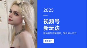 搬运老外奇葩视频，撸视频号分成计划收益，每天只需一小时，新手小白轻松月入过W-E网资源
