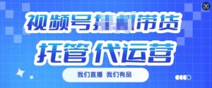 视频号挂J直播带货托管代运营，每个月多挣3k【揭秘】-E网资源