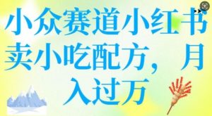 小众赛道小红书卖小吃配方，操作简单，月入过W-E网资源
