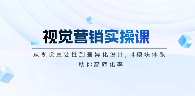 视觉营销实操课, 从视觉重要性到差异化设计, 4模块体系, 助你高转化率-E网资源