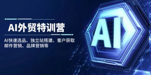 AI外贸特训营：AI快速选品、独立站搭建、客户获取、邮件营销、品牌营销等-E网资源