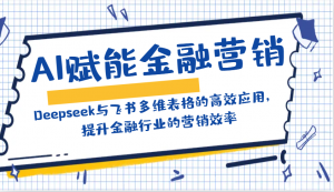 AI赋能金融营销：Deepseek与飞书多维表格的高效应用，提升金融行业的营销效率-E网资源