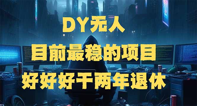 DY无人，目前最稳的项目，矩阵放大边旅游边赚钱，好好好干两年退休-E网资源