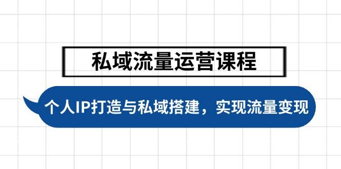 私域流量运营课程，个人IP打造与私域搭建，助力学员实现流量变现-E网资源