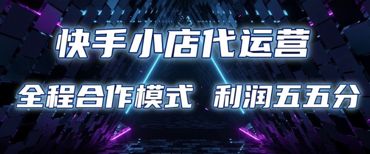 快手小店代运营 限时托管计划 合作模式 利润五五分成【揭秘】-E网资源