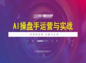 AI操盘手运营实战课程，布局短祝频，流量不会停-E网资源