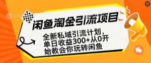 闲鱼淘金私域引流计划，从0开始玩转闲鱼，副业也可以挣到全职的工资-E网资源