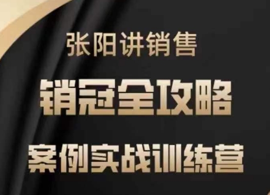 张阳讲销售实战训练营，​案例实战训练，销冠全攻略-E网资源