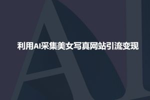 利用AI采集美女写真网站引流变现，引流嘎嘎的-E网资源