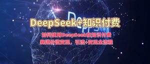 如何使用DeepSeek在知识付费赛道价值变现，引流+变现全流程-E网资源