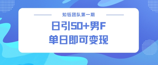 男粉引流新方法不违规，当日即可变现-E网资源