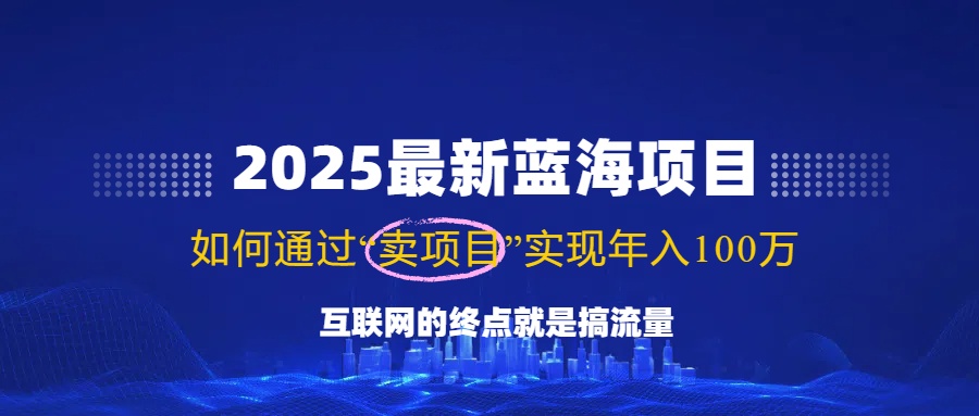 2025最新蓝海项目，零门槛轻松复制，月入10万+，新手也能操作！-E网资源