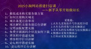 2025小淘网站搭建扫盲课，新手从零开始做站长-E网资源