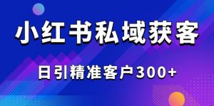 2025最新小红书平台引流获客截流自热玩法讲解，日引精准客户300+-E网资源