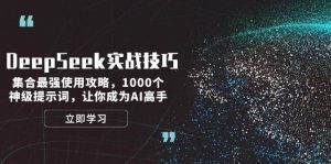 DeepSeek实战技巧：集合最强使用攻略，1000个神级提示词，让你成为AI高手-E网资源