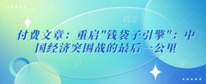 付费文章：重启-E网资源