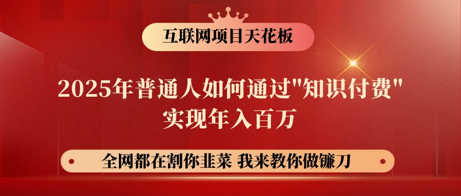 网创项目终点站-镰刀训练营超级IP合伙人，25年普通人如何通过“知识付费”年入百万-E网资源